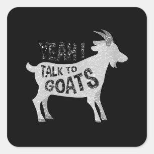 Adesivo Quadrado As Mães Goat Dão Presentes Para Os Caprinos Engr