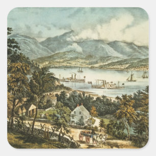 Adesivo Quadrado As montanhas de Catskill