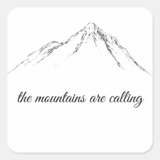 Adesivo Quadrado as montanhas estão chamando