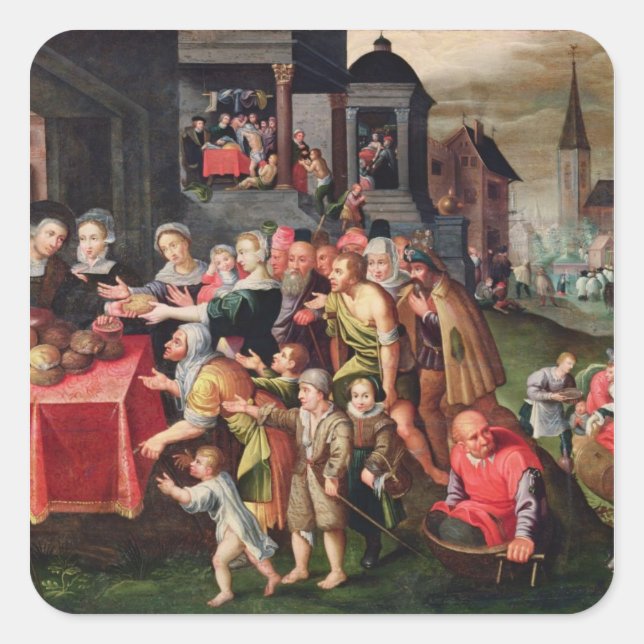 Adesivo Quadrado As Obras do Compaixão (Frente)