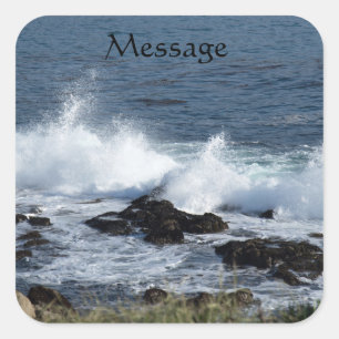 Adesivo Quadrado As ondas do Oceano Pacífico