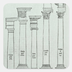 Adesivo Quadrado As ordens de arquitetura