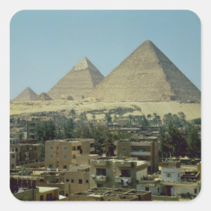 Adesivo Quadrado As pirâmides de Giza, c.2589-30 BC, reino velho