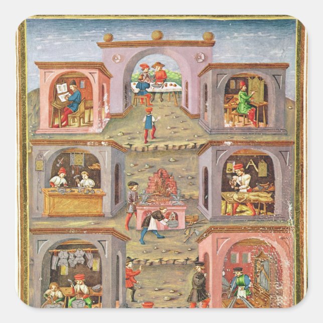 Adesivo Quadrado As profissões (Frente)