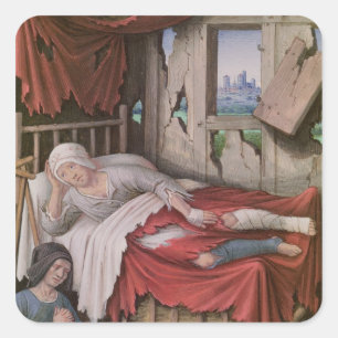 Adesivo Quadrado As quatro condições da sociedade: a pobreza