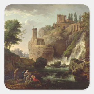 Adesivo Quadrado As quedas de Tivoli