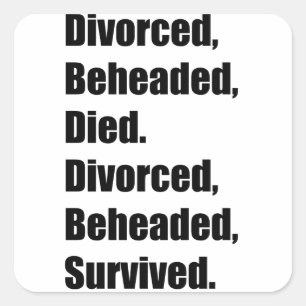 Adesivo Quadrado As seis esposas de Henry VIII