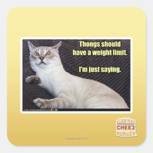 Adesivo Quadrado As tangas devem ter um limite do peso