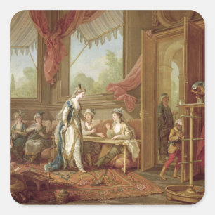 Adesivo Quadrado As tapeçarias de pedidos Sultana