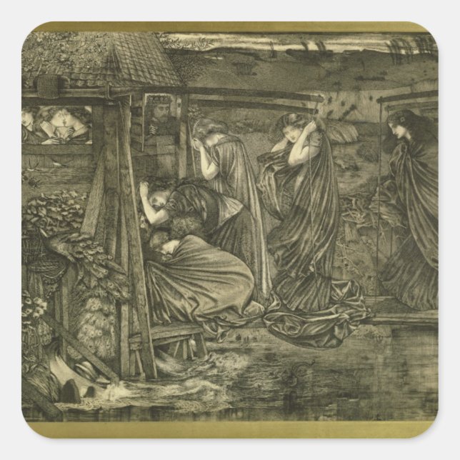 Adesivo Quadrado As Virgens Sábias e Idiotas (Frente)