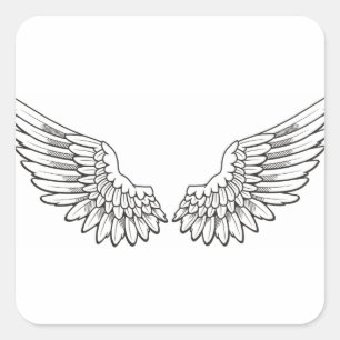 Adesivo Quadrado asas do anjo