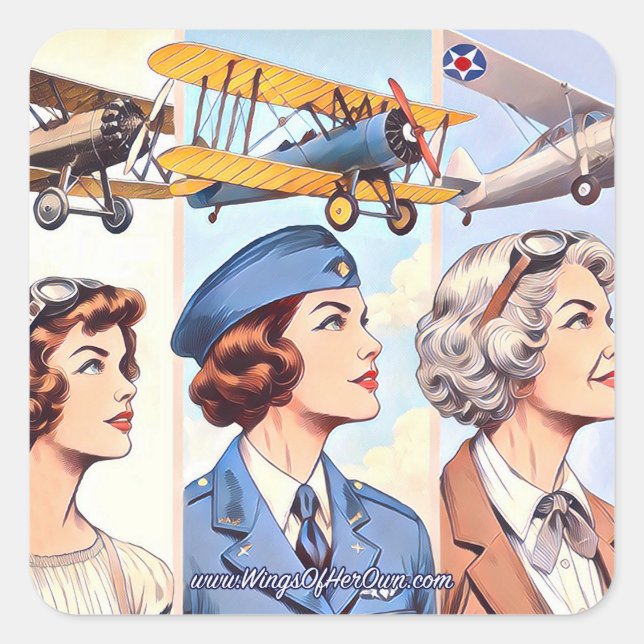 Adesivo Quadrado Asas dos autocolantes (Frente)