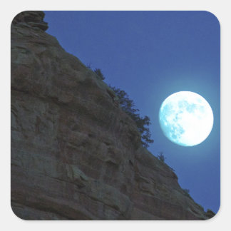 Adesivo Quadrado ascensão de lua de cheio sobre Sedona