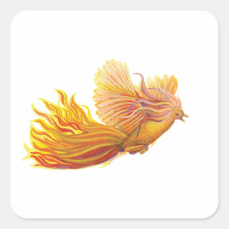 Adesivo Quadrado Ascensão Phoenix Bird