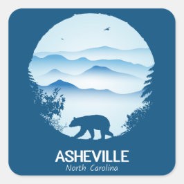 Adesivo Quadrado Asheville, NC Sticker