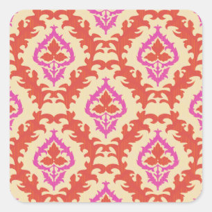 Adesivo Quadrado Ásia Central: Motifs sem costura ornamentais