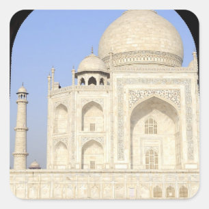 Adesivo Quadrado Ásia, Índia, Uttar Pradesh, Agra. O Taj 2