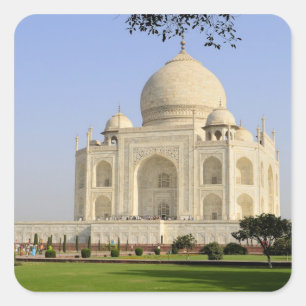 Adesivo Quadrado Ásia, Índia, Uttar Pradesh, Agra. O Taj 7
