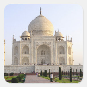 Adesivo Quadrado Ásia, Índia, Uttar Pradesh, Agra. O Taj 8