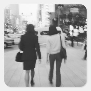 Adesivo Quadrado Ásia, Japão, Tóquio. Mulheres jovens no Ginza.