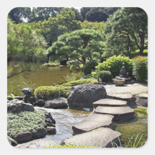 Adesivo Quadrado Ásia, Japão, Tóquio. O Jardim Japonês no