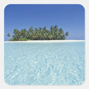 Adesivo Quadrado ÁSIA, Maldivas, Ari Atoll, Desabitado