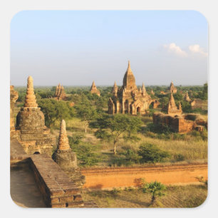 Adesivo Quadrado Ásia, Myanmar (Birmânia), Bagan (Pagan). Vários