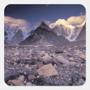 Adesivo Quadrado Ásia, Paquistão, Cordilheira Karakoram, Broad e