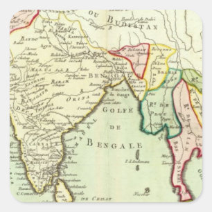 Adesivo Quadrado Ásia, Tailândia