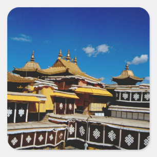 Adesivo Quadrado Ásia, Tibete, Lhasa, Palácio de Potala também conh