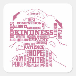 Adesivo Quadrado ASL - Beleza interna - Design de cultura surda "Ve