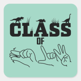 Adesivo Quadrado ASL - Classe de 2026 - Graduação Design ASL