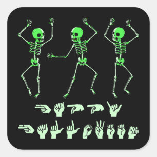 Adesivo Quadrado ASL Happy Halloween I - Bela Estação de Spooky