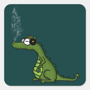 Adesivo Quadrado ASMR Dragon