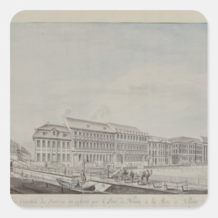 Adesivo Quadrado Aspecto ocidental de Wilhelmsplatz, c.1773