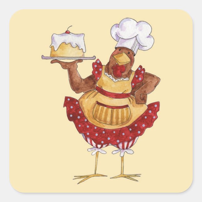 Adesivo Quadrado Assar a Bolo (Frente)