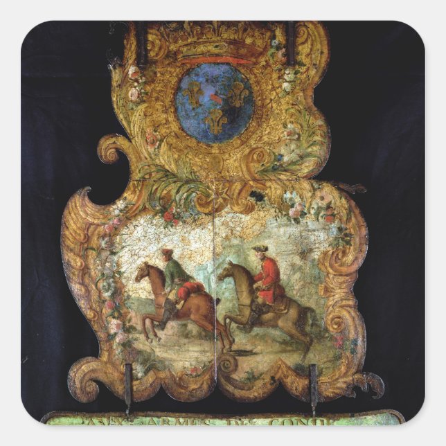 Adesivo Quadrado Assinar o Royal Mail de Chantilly (Frente)