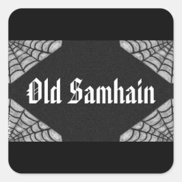 Adesivo Quadrado Assistente de Bruxas do Samhain Antigo do Estilo V