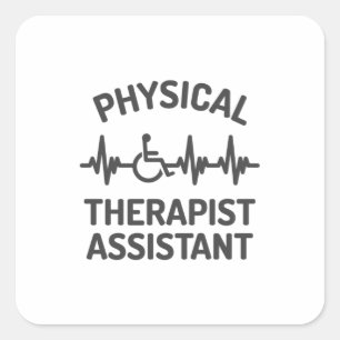 Adesivo Quadrado Assistente de Terapia Física, PTA