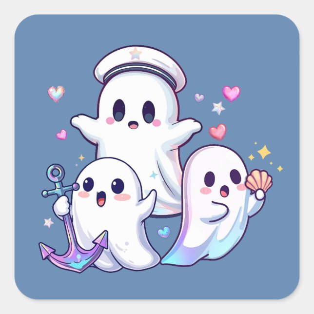 Adesivo Quadrado Assombrando o Alto Mar! (Frente)