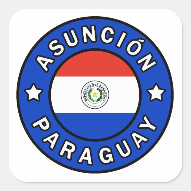 Adesivo Quadrado Assunção Paraguai (Frente)