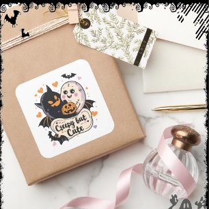 Adesivo Quadrado Assustador mas Fofo ExDesigner Halloween