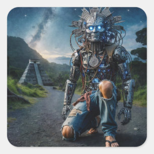 Adesivo Quadrado Astral Blue Jeans Warrior