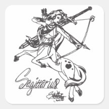 Astrologia do Sagittarius Square Sticker Sheet