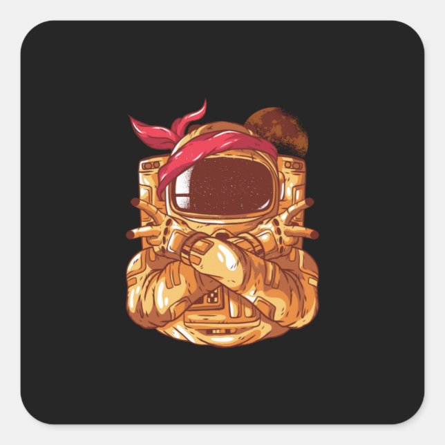 ADESIVO QUADRADO ASTRONAUT GANGSTA (Frente)