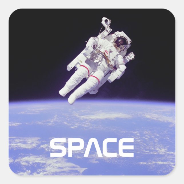 Adesivo Quadrado Astronauta (Frente)