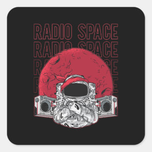 Adesivo Quadrado Astronomia Radio Space Estrelas Música pelo Univer
