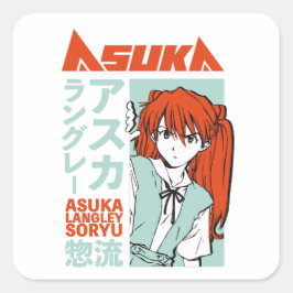 Adesivo Quadrado Asuka Langley Nge