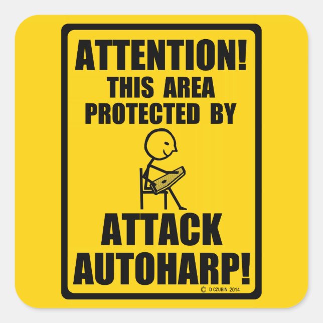 Adesivo Quadrado Atacar Autoharp (Frente)