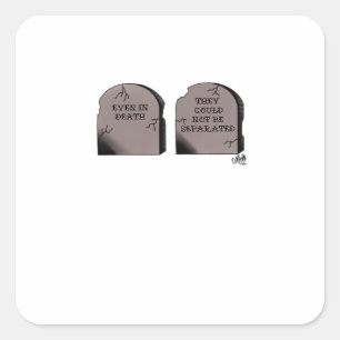 Adesivo Quadrado Até que a Morte nos Separe Clássico – Casal de Esq